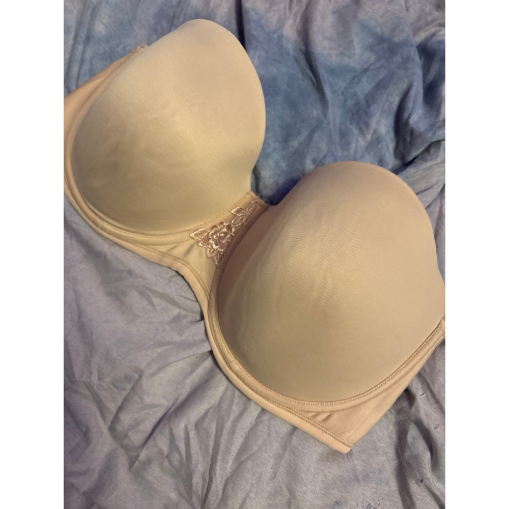 Vanity Fair Full Figure Beige Underwire Strapless Bra, Size 40DD - Picture 2 of 5